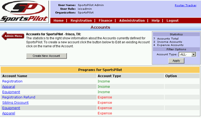 SportsStandings.com Administration - Facilities
