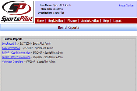 SportsStandings.com Administration - Facilities