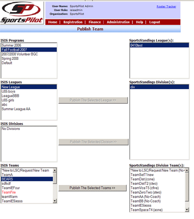 SportsStandings.com Administration - Facilities